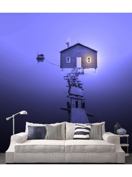 Mystisches Bootshaus - Fototapete - Fototapete in individueller Größe