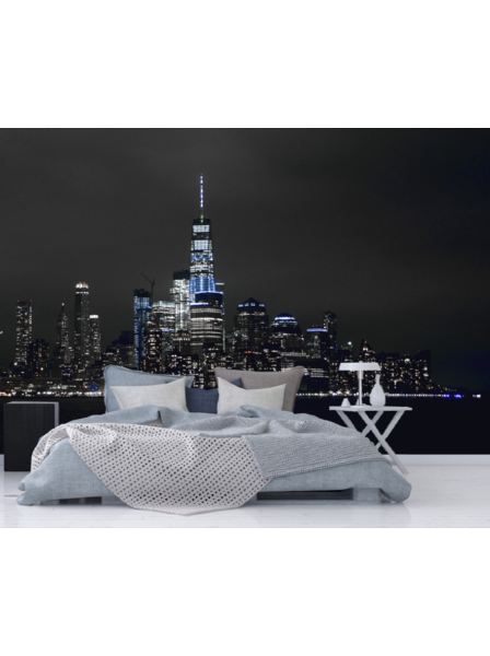 New York Nacht Skyline - Fototapete - Fototapete in individueller Größe