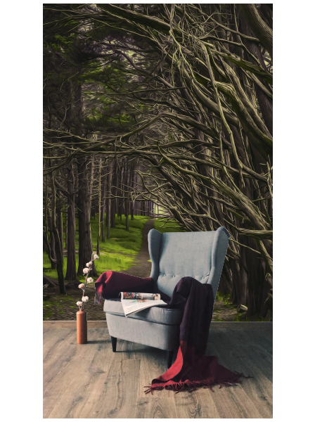 Waldweg Kunst - Fototapete - Fototapete in individueller Größe