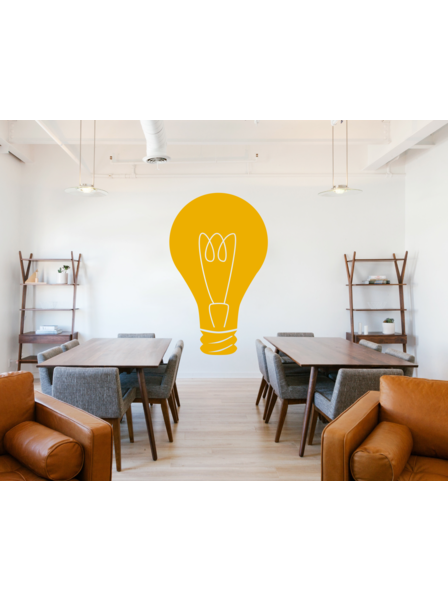 Glühbirne - Wandtattoo in Wunschfarbe & individueller Größe