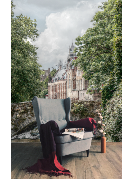 Brücke in Brügge - Fototapete - Fototapete in Wunschfarbe 