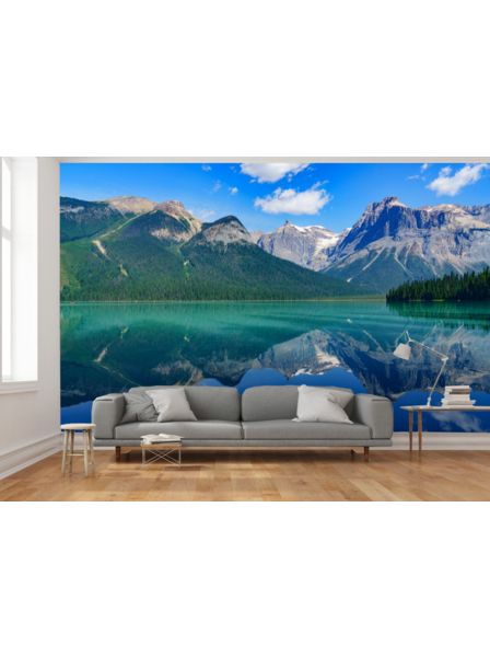 Bergsee - Fototapete - Fototapete in Wunschfarbe 