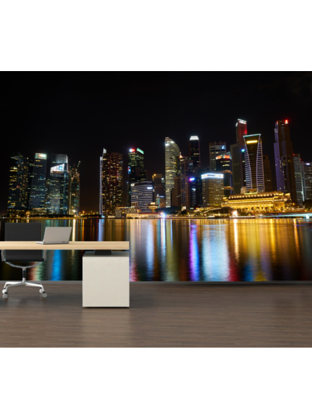 Buntes Singapur - Fototapete - Fototapete in Wunschfarbe 