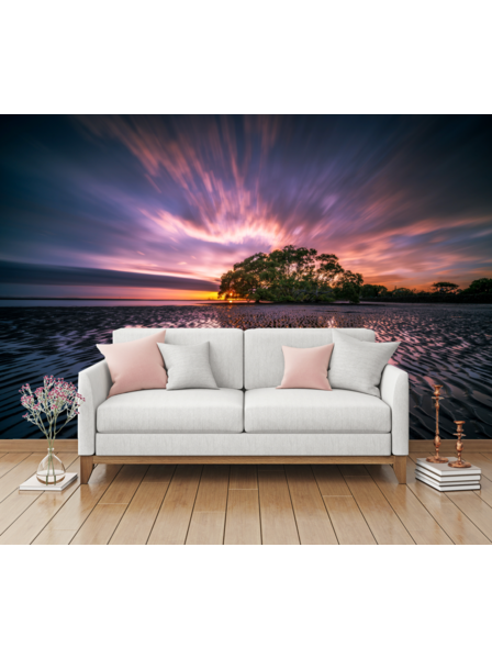 Ebbe Lichtspiel - Fototapete in Wunschfarbe 