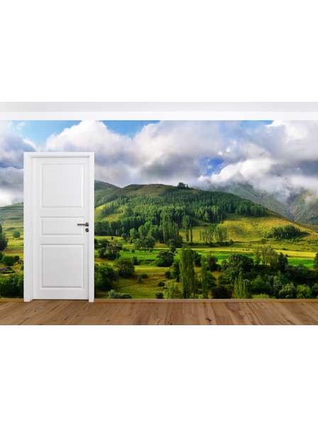 Grüne Hügel Fototapete - Fototapete in individueller Größe