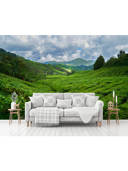 Grünes Tal - Fototapete - Fototapete in individueller Größe