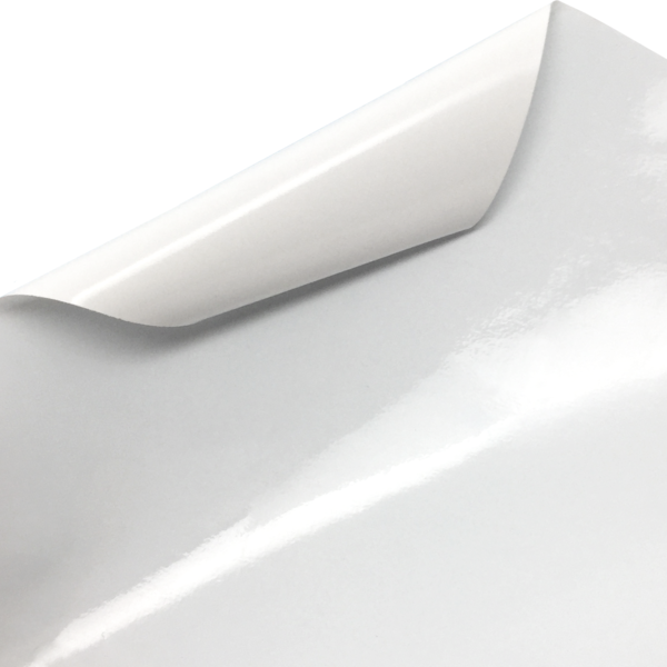 Klebefolie Folie 1,37mx50m 120µ Weiss Hochglanz glänzend selbstklebend  Polymer
